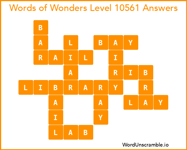 Words of Wonders Level 10561 Answers