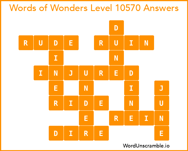 Words of Wonders Level 10570 Answers