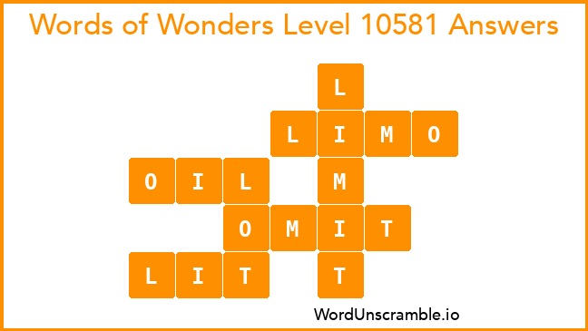 Words of Wonders Level 10581 Answers