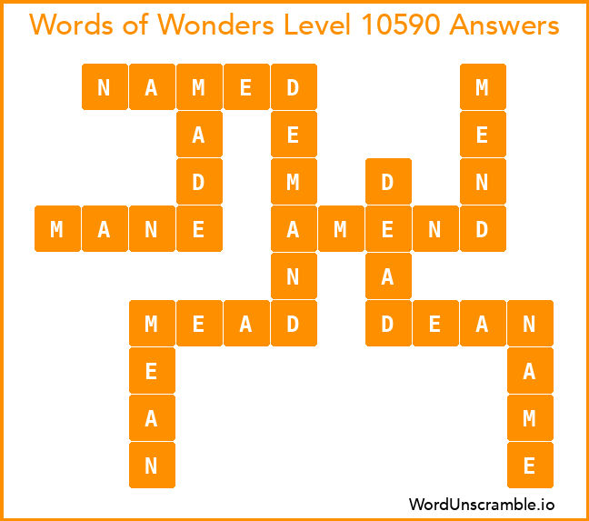 Words of Wonders Level 10590 Answers