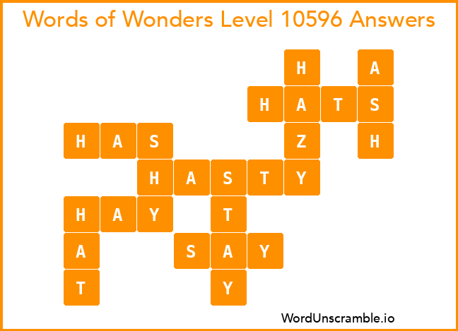 Words of Wonders Level 10596 Answers