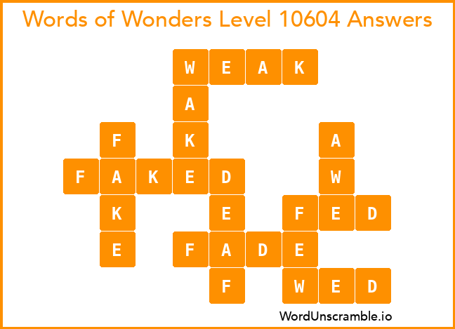 Words of Wonders Level 10604 Answers