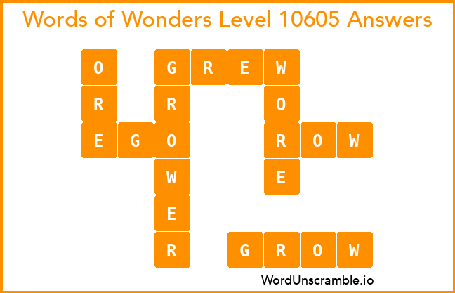 Words of Wonders Level 10605 Answers