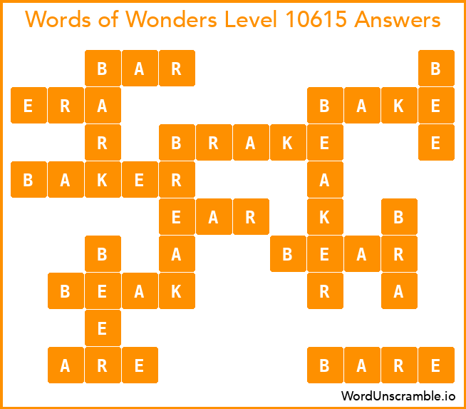 Words of Wonders Level 10615 Answers