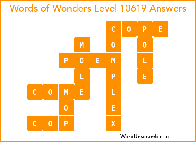 Words of Wonders Level 10619 Answers