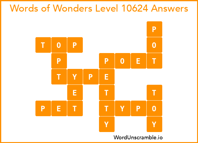 Words of Wonders Level 10624 Answers
