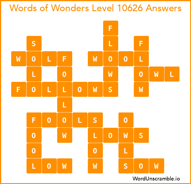 Words of Wonders Level 10626 Answers