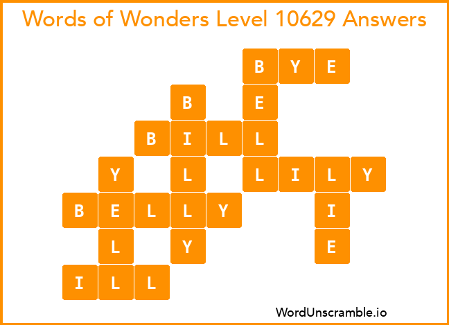 Words of Wonders Level 10629 Answers