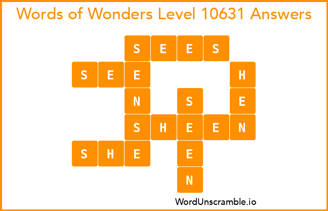 Words of Wonders Level 10631 Answers