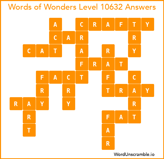 Words of Wonders Level 10632 Answers