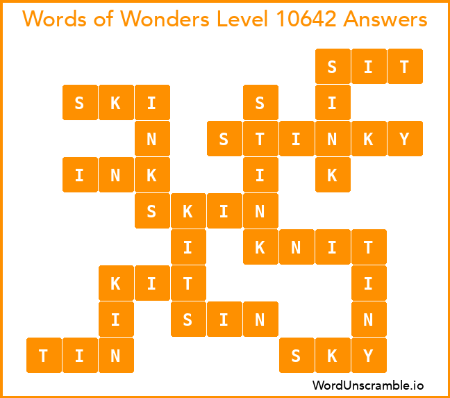Words of Wonders Level 10642 Answers