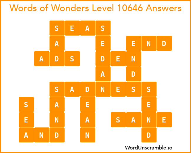 Words of Wonders Level 10646 Answers