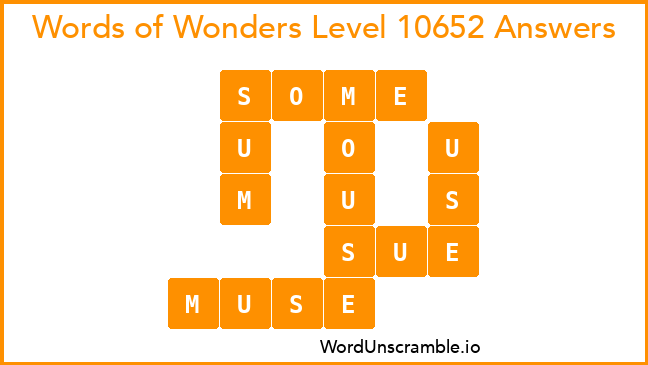 Words of Wonders Level 10652 Answers