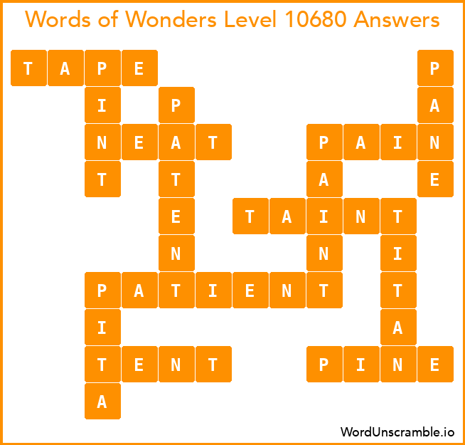 Words of Wonders Level 10680 Answers