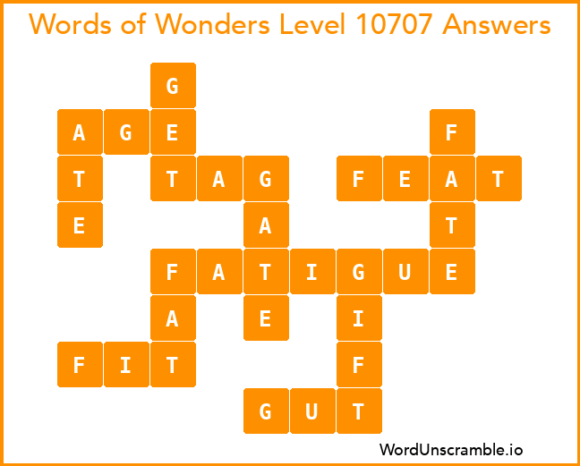 Words of Wonders Level 10707 Answers