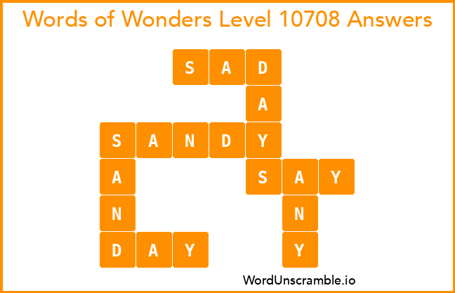 Words of Wonders Level 10708 Answers