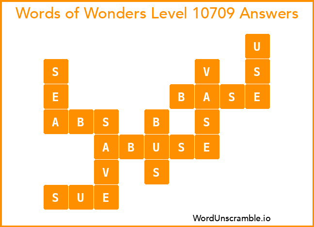 Words of Wonders Level 10709 Answers