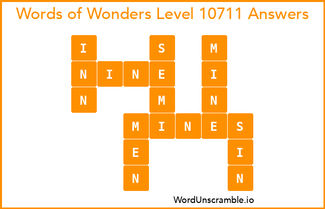 Words of Wonders Level 10711 Answers