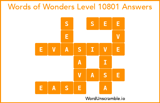 Words of Wonders Level 10801 Answers