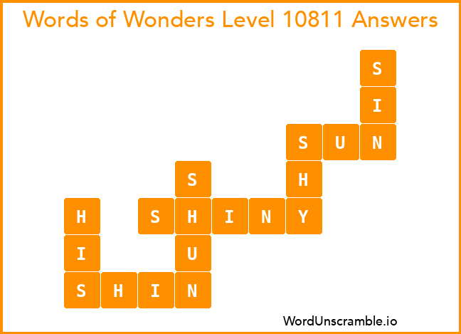 Words of Wonders Level 10811 Answers