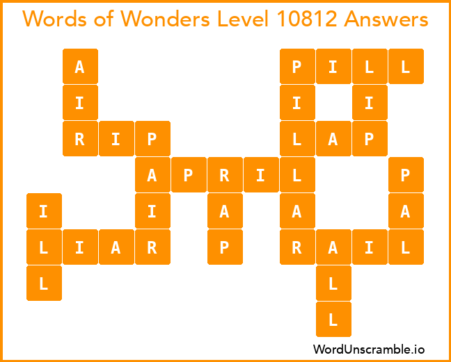 Words of Wonders Level 10812 Answers