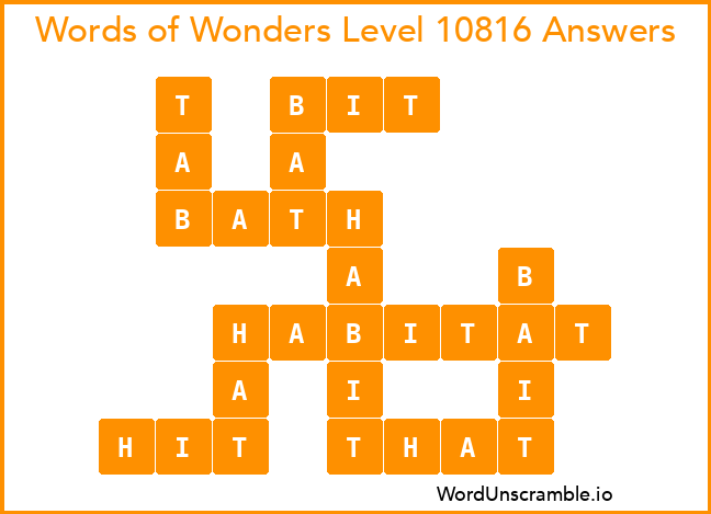 Words of Wonders Level 10816 Answers