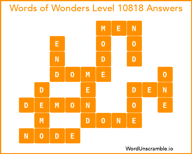 Words of Wonders Level 10818 Answers