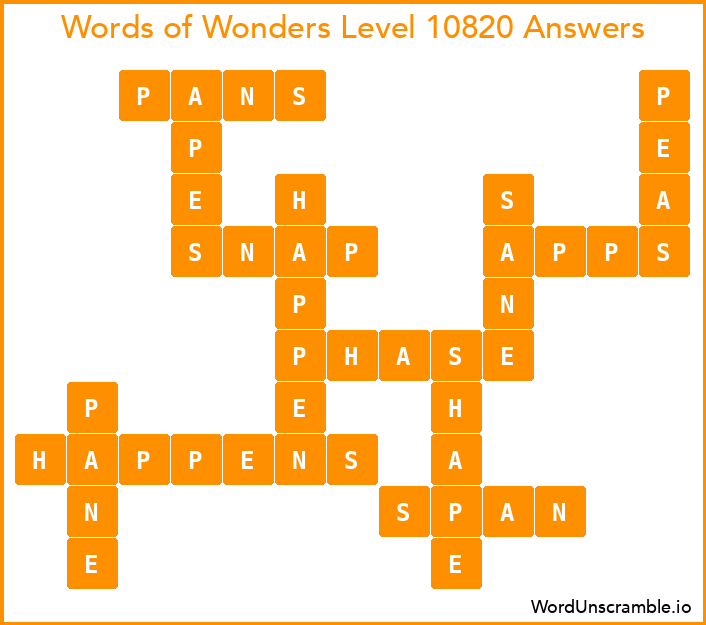 Words of Wonders Level 10820 Answers