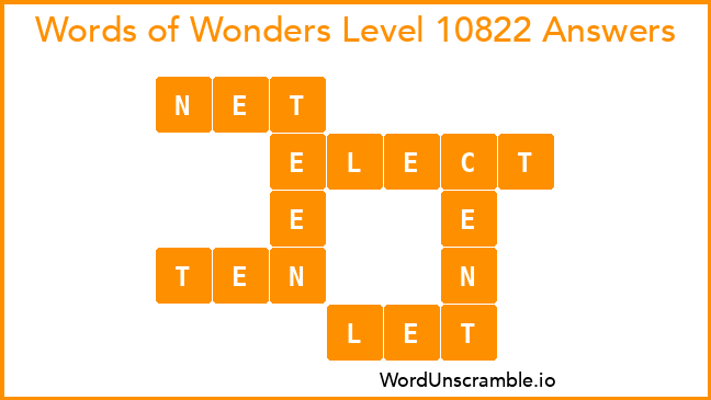 Words of Wonders Level 10822 Answers
