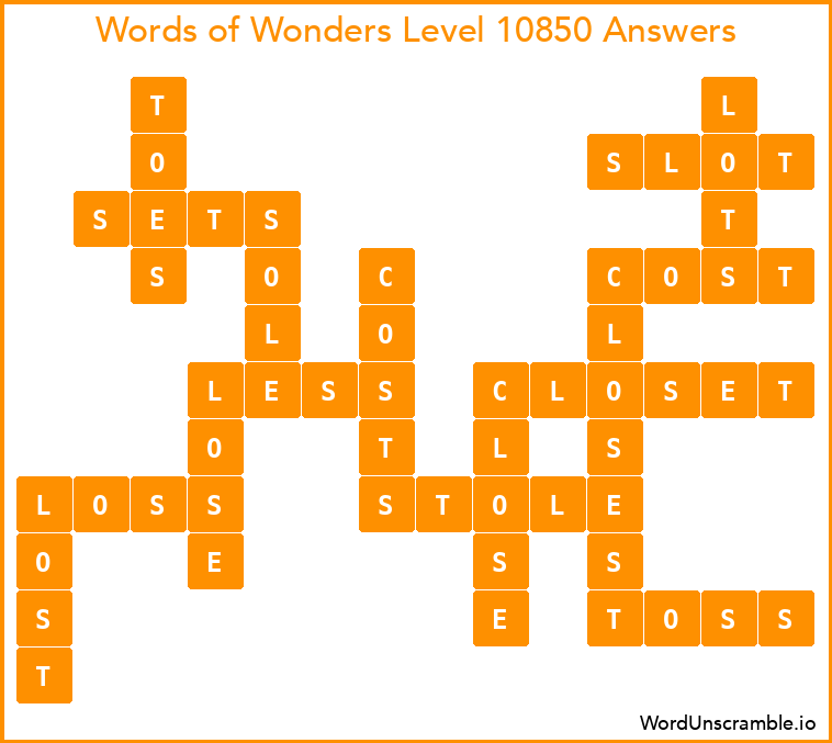 Words of Wonders Level 10850 Answers