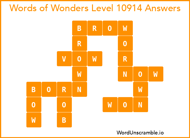 Words of Wonders Level 10914 Answers