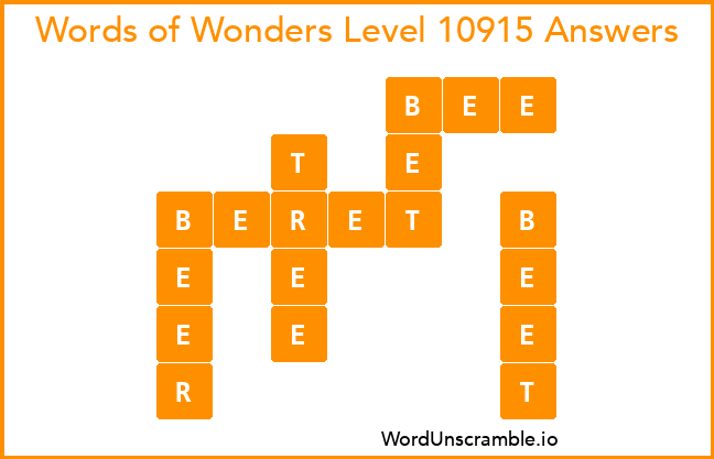 Words of Wonders Level 10915 Answers