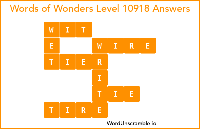 Words of Wonders Level 10918 Answers