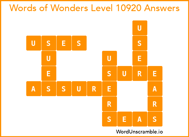 Words of Wonders Level 10920 Answers