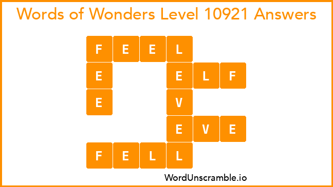 Words of Wonders Level 10921 Answers