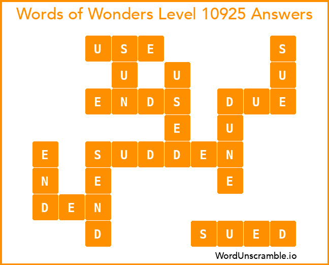 Words of Wonders Level 10925 Answers