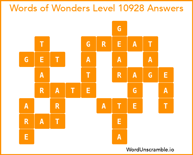 Words of Wonders Level 10928 Answers