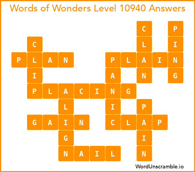 Words of Wonders Level 10940 Answers