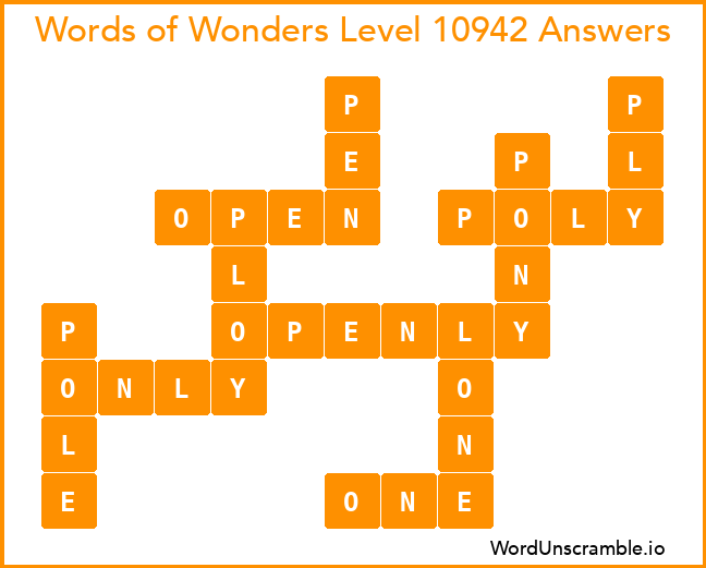 Words of Wonders Level 10942 Answers