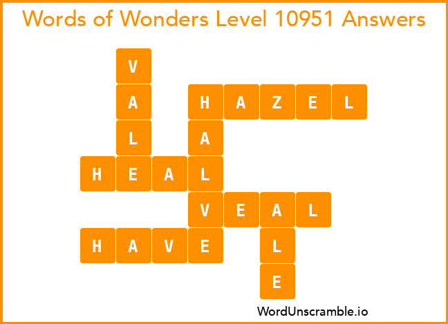 Words of Wonders Level 10951 Answers