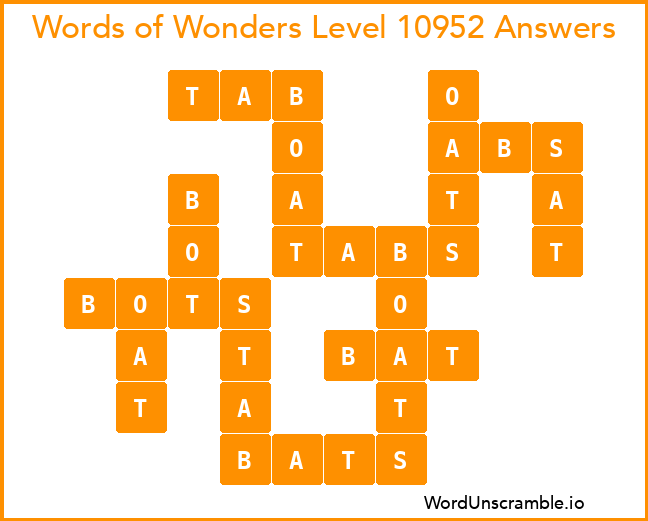 Words of Wonders Level 10952 Answers