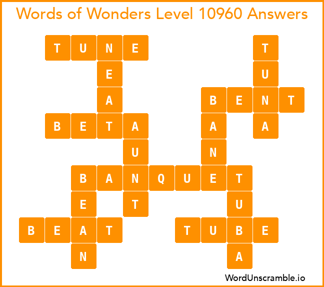 Words of Wonders Level 10960 Answers