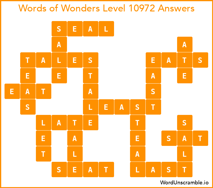 Words of Wonders Level 10972 Answers