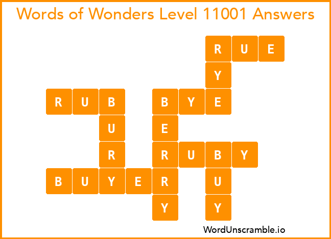 Words of Wonders Level 11001 Answers