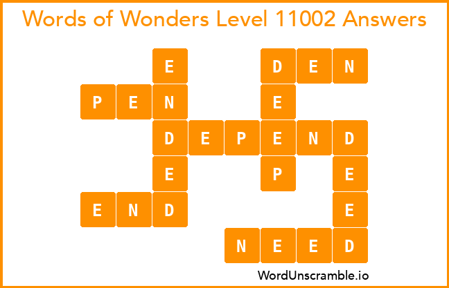 Words of Wonders Level 11002 Answers