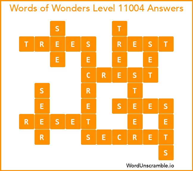Words of Wonders Level 11004 Answers