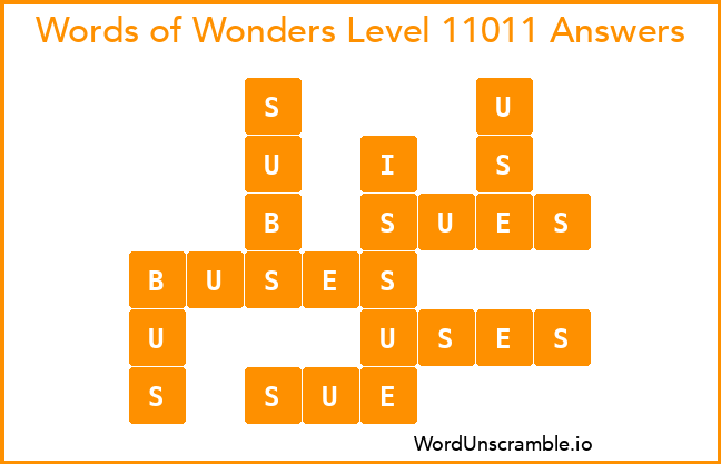 Words of Wonders Level 11011 Answers