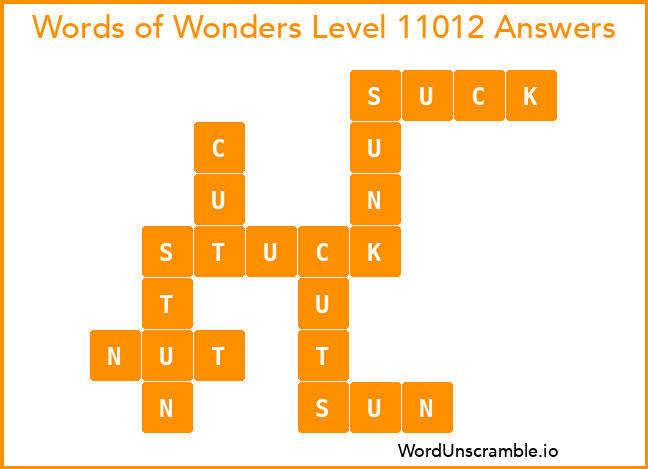 Words of Wonders Level 11012 Answers
