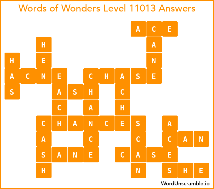 Words of Wonders Level 11013 Answers