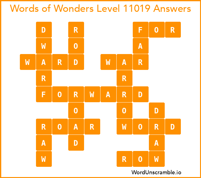 Words of Wonders Level 11019 Answers